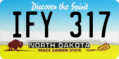 ND license plate IFY317