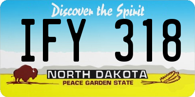 ND license plate IFY318