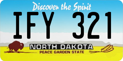 ND license plate IFY321
