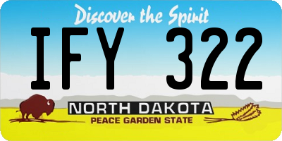 ND license plate IFY322