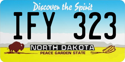 ND license plate IFY323
