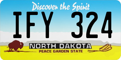 ND license plate IFY324