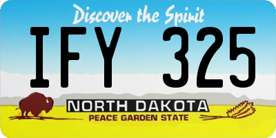 ND license plate IFY325