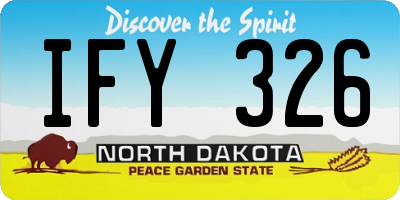 ND license plate IFY326