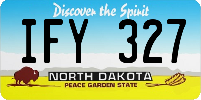 ND license plate IFY327