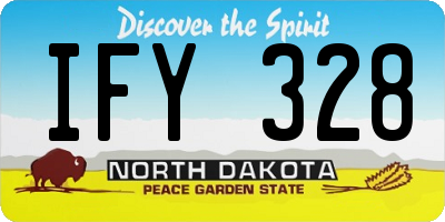 ND license plate IFY328