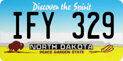 ND license plate IFY329