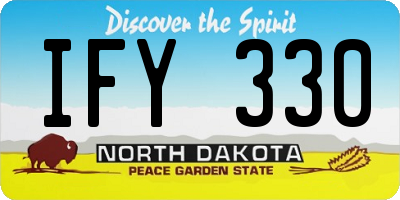 ND license plate IFY330