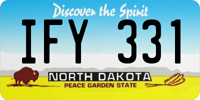 ND license plate IFY331