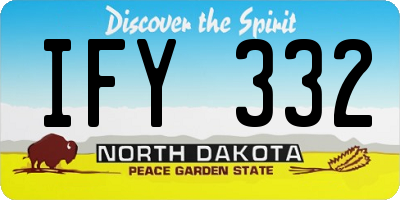 ND license plate IFY332