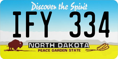 ND license plate IFY334