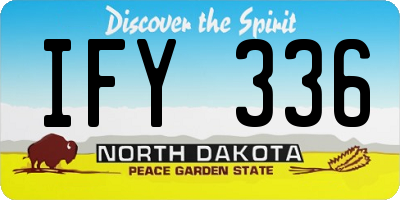 ND license plate IFY336