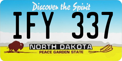 ND license plate IFY337
