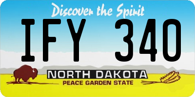 ND license plate IFY340