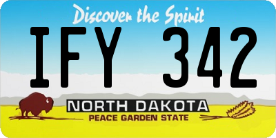ND license plate IFY342