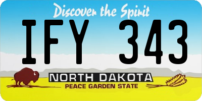ND license plate IFY343