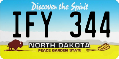 ND license plate IFY344