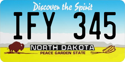 ND license plate IFY345