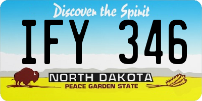 ND license plate IFY346