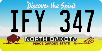 ND license plate IFY347