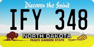 ND license plate IFY348