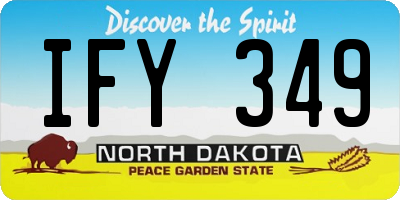ND license plate IFY349