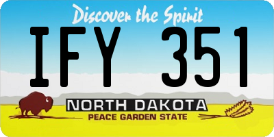 ND license plate IFY351