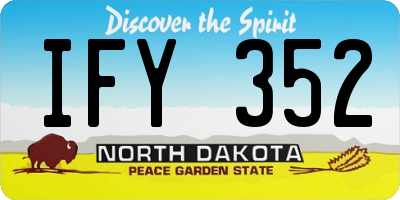ND license plate IFY352
