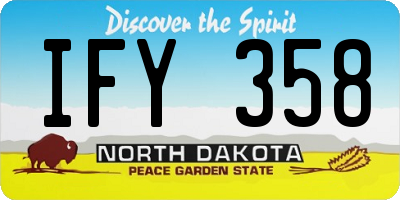 ND license plate IFY358