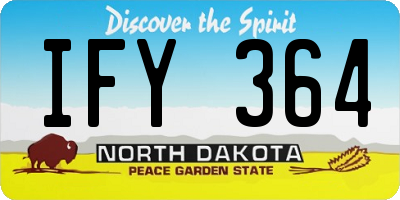 ND license plate IFY364