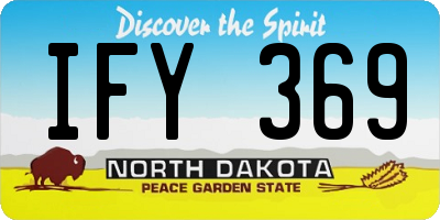 ND license plate IFY369