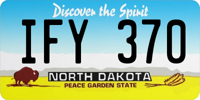 ND license plate IFY370