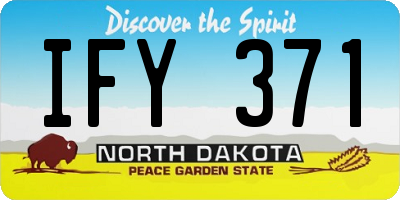 ND license plate IFY371