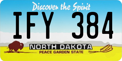 ND license plate IFY384