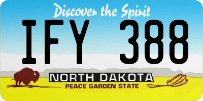 ND license plate IFY388