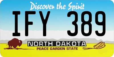 ND license plate IFY389