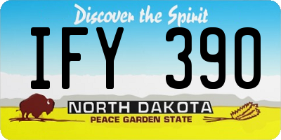 ND license plate IFY390