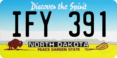 ND license plate IFY391