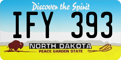 ND license plate IFY393