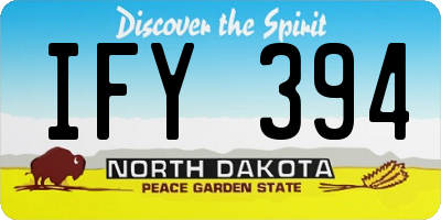 ND license plate IFY394