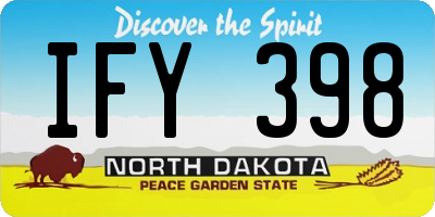 ND license plate IFY398