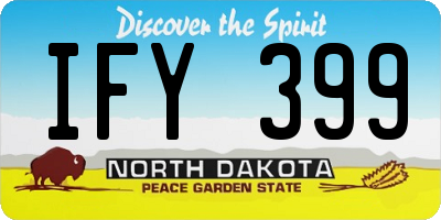 ND license plate IFY399
