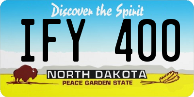 ND license plate IFY400
