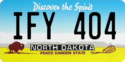 ND license plate IFY404