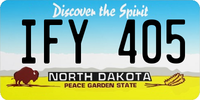 ND license plate IFY405