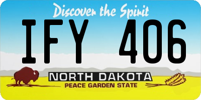 ND license plate IFY406