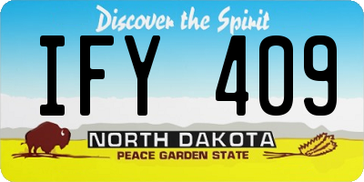 ND license plate IFY409
