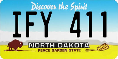 ND license plate IFY411