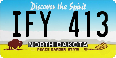 ND license plate IFY413