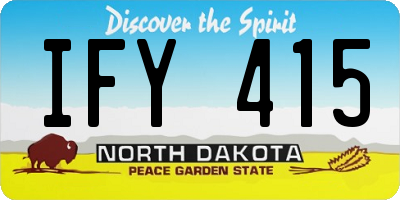ND license plate IFY415